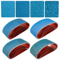Tanzfrosch 3x18 Inch Belt Sander Sanding Belts Kit 20 Pcs (5 Each of 40/60/80/120 Grits), Zirconia Belt Sander Paper Sanding Belts for Wood, Metal, Cars, and Furniture, 20-Pack