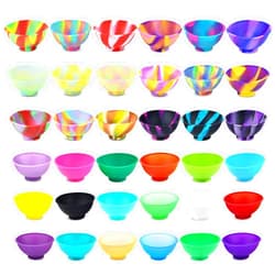 Coopay 36 Pieces Mini Silicone Pinch Bowls Colorful Heat Resistant Snack Bowls Prep and Serve Bowls, Unbreakable, Flexible, 1.75 Oz