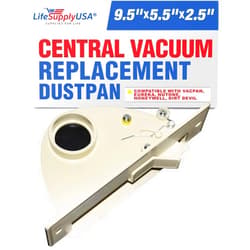 LifeSupplyUSA Central Vacuum Automatic Dust Pan Sweep Inlet Valve Compatible with VacPan, Eureka, Nutone, Honeywell, Dirt Devil - Beige/Almond