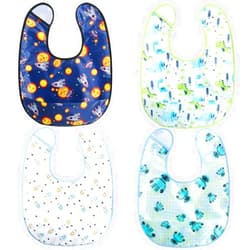 Norinori Baby bibs Waterproof Toddler bib - Feeding bib with Pocket for Infant Boy Girl Washable 6-36M