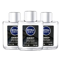 Nivea Men DEEP Comfort Post Shave Lotion - Soothe Shave irritation - 3.3 fl. oz. Bottle (Pack of 3)