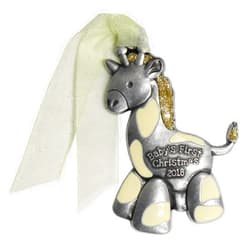 Gloria Duchin Giraffe Baby's First Christmas Ornament, Multicolor