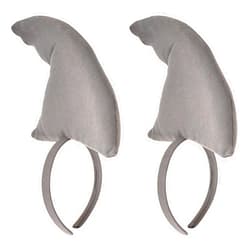 Beistle 2 Piece Plush Fabric Shark Fin Headbands Under The Sea Party Supplies, Gray, one size