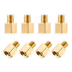 uxcell M3x4mm+3mm Male-Female Brass Hex PCB Motherboard Spacer Standoff for FPV Drone Quadcopter, Computer & Circuit Board 100pcs