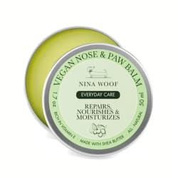Nina Woof Vegan Paw Balm Dogs & Nose Balm - All-Natural, Rich in Vitamin E Moisturizing Formula with Coconut Oil for Dogs & Shea Butter, Dog Paw Pad Balm, Non-Toxic, Safe to Lick Paw Soother for Dogs