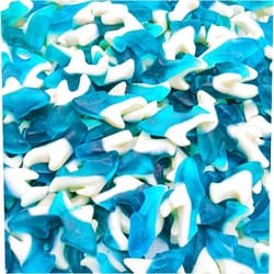 Donty-Tonty Blue Gummi Sharks Candy 1 lb – Bulk Candy in Resealable Bag, 3 Assorted Fruit Flavors (Cherry, Lemon-Lime & Blue Raspberry), Gummy & Chew, Gluten Free