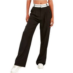 Generic Womens Straight Wide Leg Pants Business Work Trousers Long Suit Pants Casual Pants Stretch Comfy Pockets Relaxed Fit