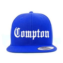 Trendy Apparel Shop Compton City Old English Embroidered Flatbill Snapback Baseball Cap
