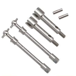 RiToEasysports RC Axle Drive Shaft, Stainless Steel Front Drive Shaft Dog Bone Replacement with Accurate Size for Axial SCX24 90081 1/24 RC Car