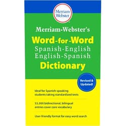 Spanish Edition by Merriam-Webster (Editor) Merriam-Webster's Word-for-Word Spanish-English Dictionary (Multilingual, English and Spanish Edition)