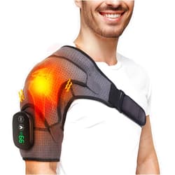 Douerhv Medicpure Shoulder Brace, Medic Pure Shoulder, Heated Shoulder Wrap with Massage, Shoulder Heating Pads Eliminate Chronic Shoulder Pain and Rotator Cuff Injuries (Gray)