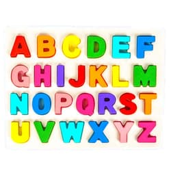 Attmu Alphabet Puzzle Wooden Puzzles for Toddlers 3 4 5 Year Old, ABC Puzzle Shape Alphabet Learning Puzzles Toys with Puzzle Board & Letter Blocks, Preschool Educational for Girls Boys
