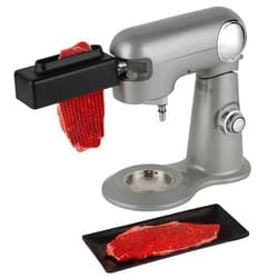 Ruioaw Meat Tenderizer Attachment Compatible with All KitchenAid and Cuisinart Stand Mixers, Meat Tenderizer with Stainless Steel Gears, Tenderize Meat More Smoothly and Cooking Effortless, Black