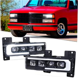 POVTOR NEW LED Headlights Assembly Upgrade 500% Brighter Projector Headlights with DRL Welcome Light Compatible with 1988-1998 Chevy GMC C/K 1500 2500 3500 Silverado Tahoe Suburban Yukon C10