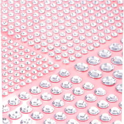 NIUBIER 3108 Pcs Rhinestone Stickers, Clear Face Gems Stick On, Self Adhesive Rhinestones, Bling Jewel Stickers, Stick On Rhinestones, Gem Stickers for Crafts Hair Face Makeup Decoration, Assorted Sizes