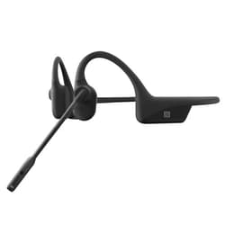 Aftershokz OpenComm (Rebranded as Shokz OpenComm) Wireless Stereo Bone Conduction Bluetooth Headset with Noise-Canceling Boom Microphone for Office Home Business Trucker Drivers Commercial Use, Black