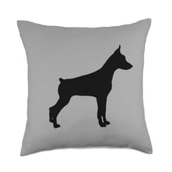 Doberman Pinscher for Men Women Boys Girls by RJ Doberman Pinscher-Dog Mom Dad Throw Pillow, 18x18, Multicolor