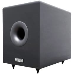 EARTHQUAKE SUB-80X Powered Down-Firing Home Subwoofer - 300W 8-inch Class AB Amplifier for Home Audio, Black Ash