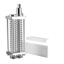 Ruioaw Meat Tenderizer Attachment Compatible with KitchenAid and Cuisinart Stand Mixers, Meat Tenderizer with Stainless Steel Gears, Tenderize Meat More Smoothly and Cooking Effortless, White