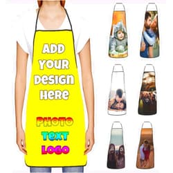 Jiposuhoe Custom Apron Add Text Photo Customized Cooking Apron for Men Women Personalized Chef Aprons Baking Gifts 40 Colors