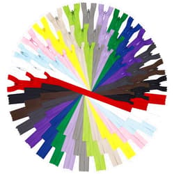 DOITEM Invisible Zipper, DOITEM 45pcs 8 Inch 12 Inch 16 Inch Invisible Multicolor Nylon Coil Zippers for Sewing and Crafts 15 Colors