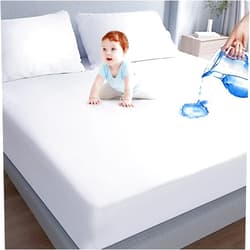 Moonsea Waterproof Mattress Protector Twin Extra Long (XL),Mattress Cover, Smooth Top Mattress Protector for Kids, Breathable Skin Friendly and Noiseless Fitted Sheet,Polyester