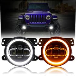 Auxbeam 4 Inch LED Fog Lights for Jeep Wrangler JK Rubicon Unlimited JKU 2007-2018, 60W Driving Offroad 4