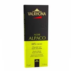 Valrhona - Gourmet Dark Chocolate Bars - ALPACO, 2.46oz (Pack of 1) | 66% CACAO | Kosher | Perfect for baking or snacking.