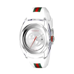 Gucci SYNC L Stainless Steel Watch with Rubber Band(Model:YA137302)