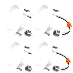 Sunco Lighting Sunco 4 Pack Retrofit LED Recessed Lighting 4 Inch, 3000K Warm White, Dimmable Can Lights, Baffle Trim, 11W=60W, 660LM, Damp Rated - ETL