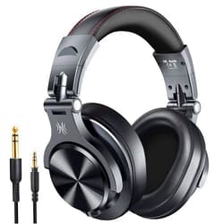 OneOdio A70 Bluetooth Over Ear Headphones, Studio Headphones with Shareport, Foldable, Wired and Wireless Professional Monitor Recording Headphones for Guitar Amp Online PC Tablet Home Office Online Black
