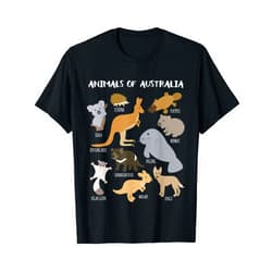 Aussie Animal Zoology Animals Of Australia Australian Animal Educational Gift T-Shirt