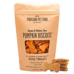 CRAFTED BY HUMANS LOVED BY DOGS Portland Pet Food Company Pumpkin Healthy Dog Treats - Grain-Free, Human-Grade, Pumpkin Dog Treats - All Natural Dog Training Treats & Biscuits Made in the USA Only 1-Pack (5 oz)