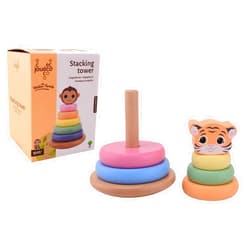 Jouéco JOUECO Wooden Monkey Tower The Wildies Family