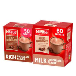 Nestle Hot Cocoa Nestle Hot Chocolate Variety Pack, Hot Cocoa Mix Pack | 50 Packets Rich Chocolate, 60 Packets Milk Chocolate (110 Packets)