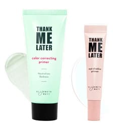 Elizabeth Mott Thank Me Later Color Correcting & Eye Primer Duo – Face Primer with Niacinamide for Redness Control & Smooth Makeup Base – Eye Primer for Long-Lasting, Crease-Free Eyeshadow – 30g + 10g