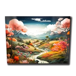 StoreUSA97 Landscape Illustrations In Pink, Abstract Prints, Wales Art, Welsh Print, Home Décor Wall Giclee, Nature Print, Elan Valley Art, Print