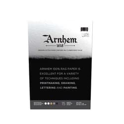 Speedball Arnhem 1618 Printmaking Paper Pad 8.5x11 Inches, Assorted Colors, 15-Sheets