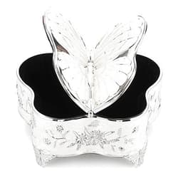 Hipiwe Metal Jewelry Box Butterfly Shape Treasure Chest Vintage Decorative Trinket Organizer Ring Holder Keepsake Box Retro Engraved Jewelry Storage Box Gift for Women