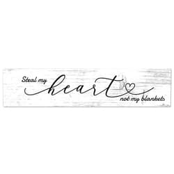 Generic Steal My Heart Not My Blankets Wood Plaque Sign Rustic Wood Hanging Wall Art Sign Perfect for Farmhouse Style Rustic Decor And Wooden Signs For Home Front Door Porch 6 X 16 Inch