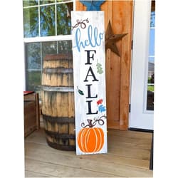 HOUVSSEN Hello Fall Porch Sign Fall Pumpkin Porch Sign Wood Sign Halloween Decor Metal Tin Signs 8x12 Inch Tin Sign/Poster Metal,Tinsign
