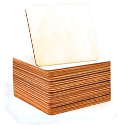 Coopay 40 PCS 6 inches Unfinished Wood Squares Natural Wood Slices Wooden Square Cutouts for Painting Writing Carving DIY Supplies, and Home Decorations