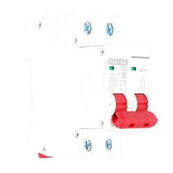Hapivida Miniature Circuit Breaker, 1000V 63A DC 2P Mini Circuit Breaker, DC Circuit Breaker Low Voltage 6000A Breaking Capacity DIN Rail Mount DZ47-63Z C63
