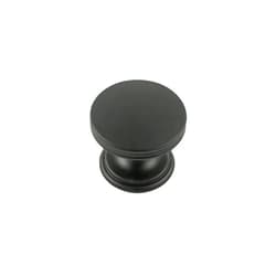 Belwith-Keeler Hickory Hardware P2142-MB American Diner Transitional Door Handle - Hardware for Doors & Dresser Drawers - 1 Pack Round 1-3/8 Inch Cabinet Knob - Zinc Material Door Knob with Matte Black Finish