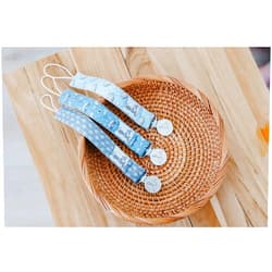 Copper Pearl Pacifier Clip 3-Pack: Premium Knit Binky Clips for Baby Girls and Boys - Stylish Stainless Steel Pacifier Holder Clip - Baby Pacifier Clips for No More Floor Drops - Bridger