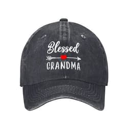 AIMASTZ Nana Embroidered Baseball Cap Vintage Washed Adjustable Cowboy Hat Gifts for Grandma Women,Black