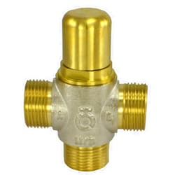 Duda Solar Divert075 NPS Brass Thermostatic Diverting Valve for Solar Water Heater Systems with Heat Dump, 3/4