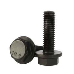 Mellewell M6 x 20mm Flanged Hex Head Bolts Flange Hexagon Screws, Full Thread, Alloy Steel, Black Oxide Finish, Quantity 25