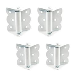 T Tulead 4 PCS Spring Loaded Hinges White Auto Close Door Hinges Self Closing Door Hinges for Commercial Residential Interior Exterior Doors 3.15