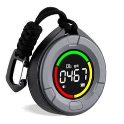 INKBIRDPLUS Portable CO2 Detector, Mini Indoor CO2 Monitor, NDIR Sensor with Full Color LCD, for Home, Office, Travel (PTH-10C)